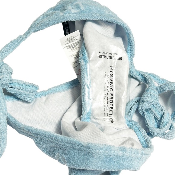 πΈ PrettyLittleThing Embossed Towel String Bikini Bikini Swimsuit Bottoms Sexy - Picture 6 of 8